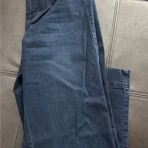 Belle by Kim Gravel Petite TripleLuxe Denim Dressy Trouser Wide Legged Jeans